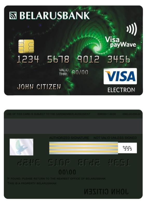 Belarus bank visa electron card